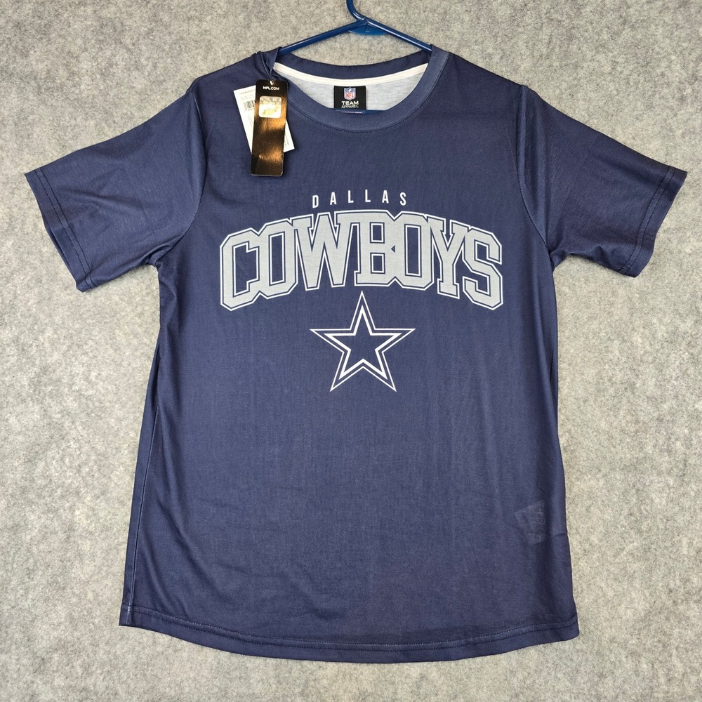NFL Team Apparel Dallas Cowboys Mens Small Navy Blue Regular Fit Graphic T-Shirt